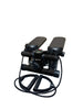 Flexi Muscles exercise stepper in black with footplates, LCD display and resistance bands