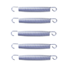 Pack of 5 galvanised steel trampoline springs by Flexi Muscles with hooked ends