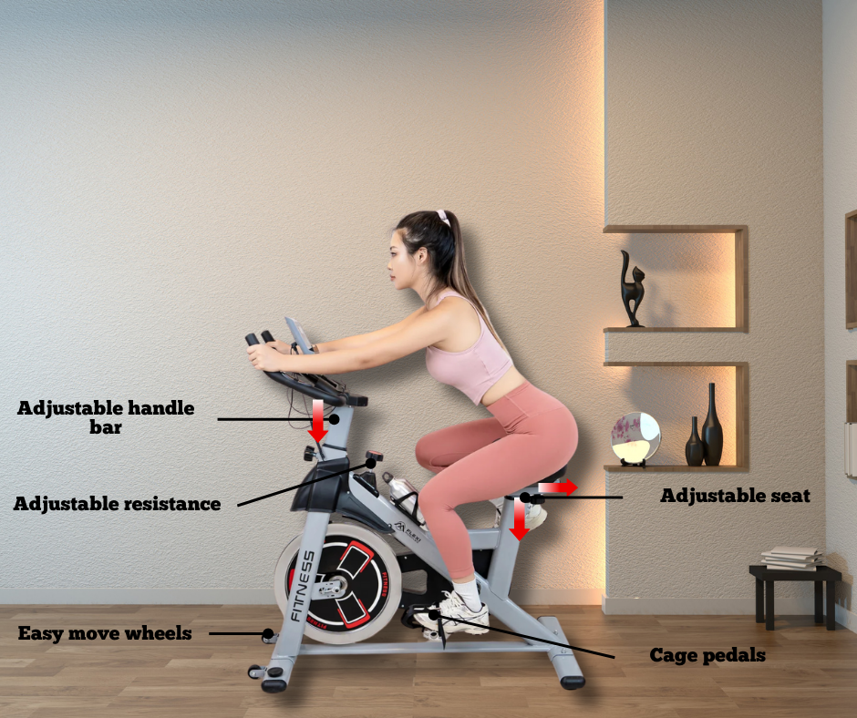 Indoor Exercise bike with Device Mount