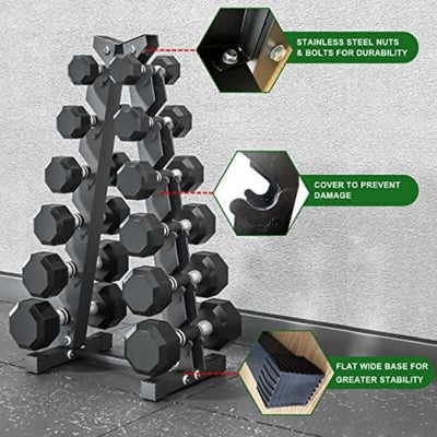A-Frame Weight Storage Rack for Dumbbells