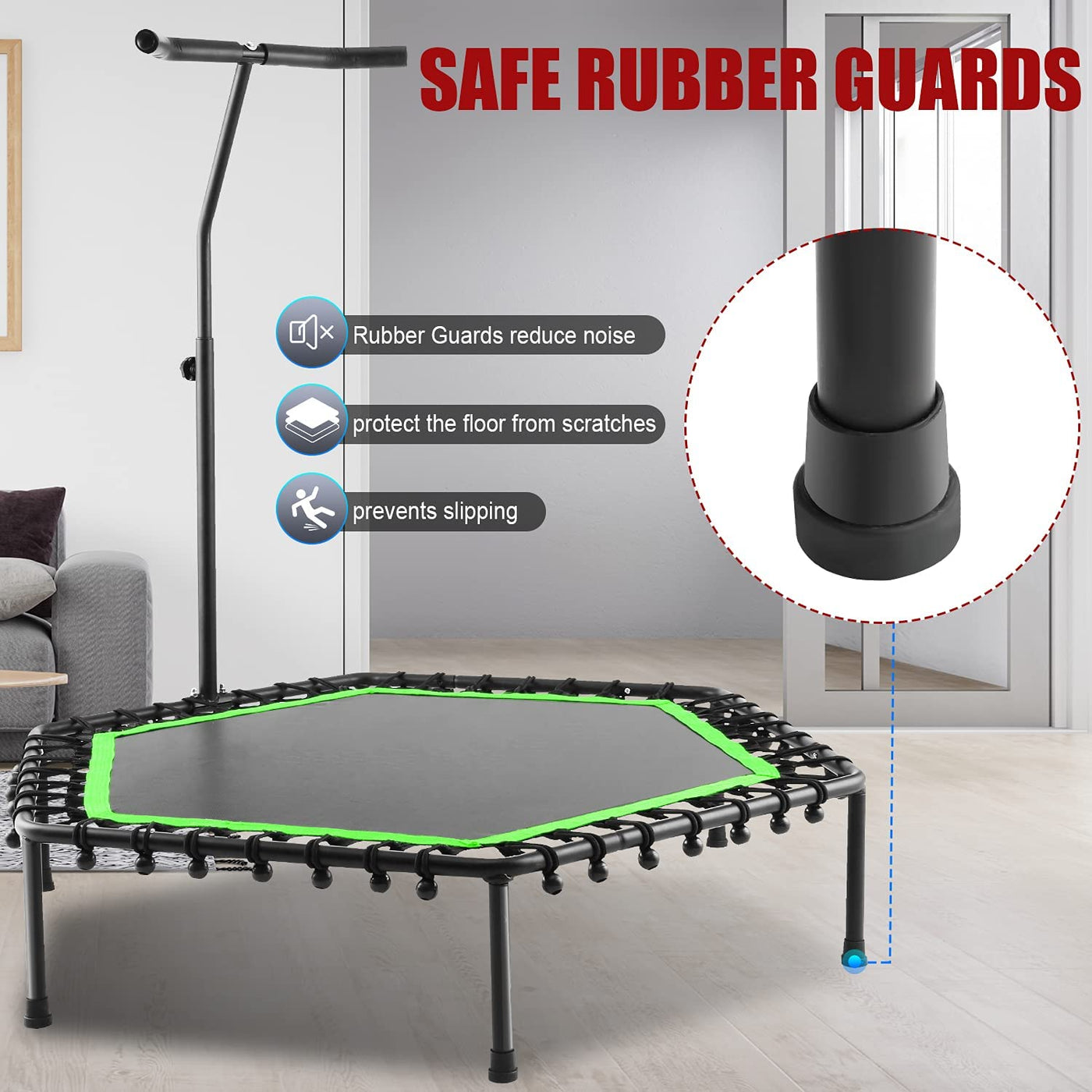 Flexi Muscles - Rebounder Fitness Trampoline with Handle Bar