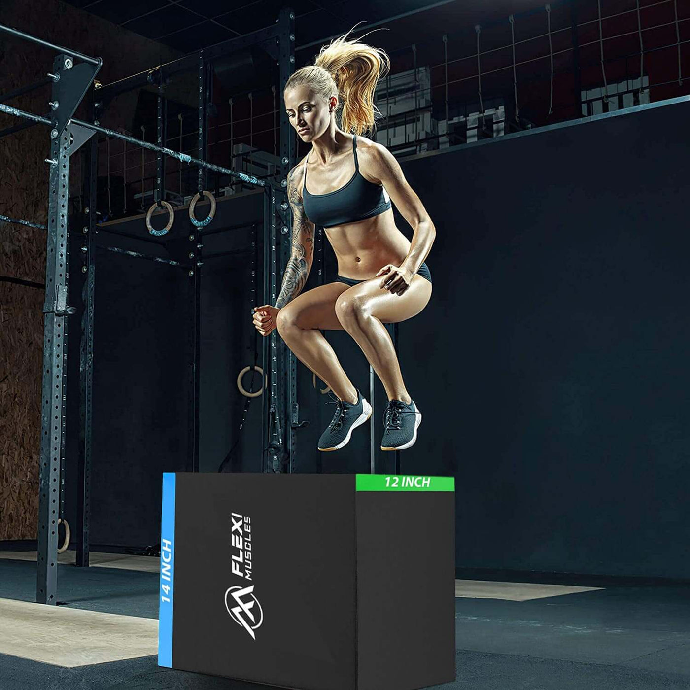 Flexi Muscles - 3 in 1 Plyo Box for Jumping, Conditioning, and Strength Training