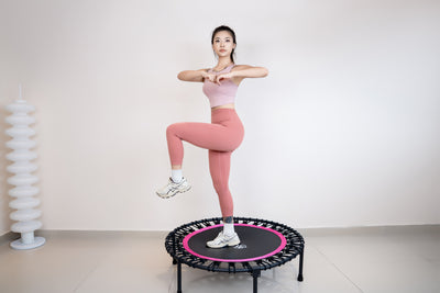 Flexi Muscles - Foldable Rebounder Fitness Trampoline with Safety Bar