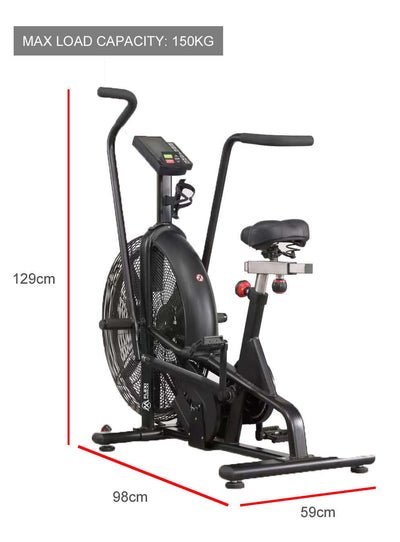 Flexi Muscles - Air-Resistance Exercise Fan Bike with for Indoor Cycling