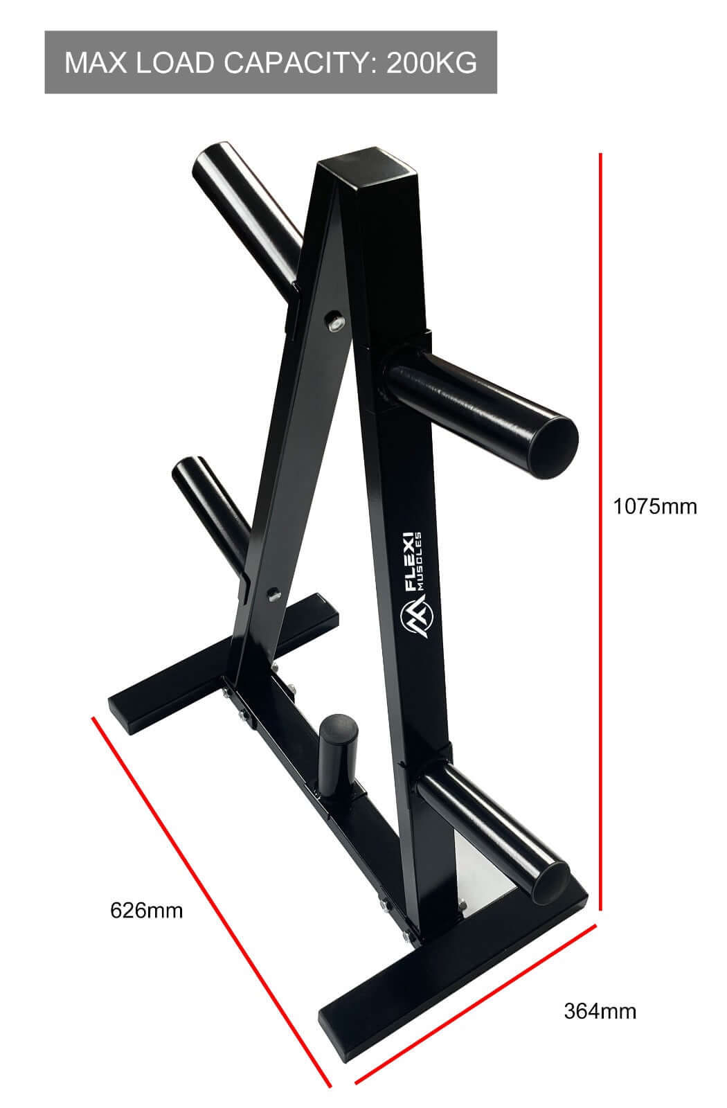 Flexi Muscles - Olympic Barbell Weight Plates Rack.