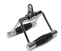 Double D Row Handle Cable Attachment – Heavy Duty Steel Narrow Grip with 360° Swivel