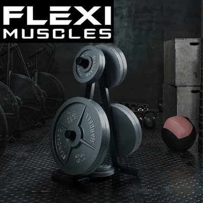Flexi Muscles - Olympic Barbell Weight Plates Rack.