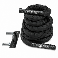 38mm Thick Battle Ropes for Exercise Workout with Anchor.