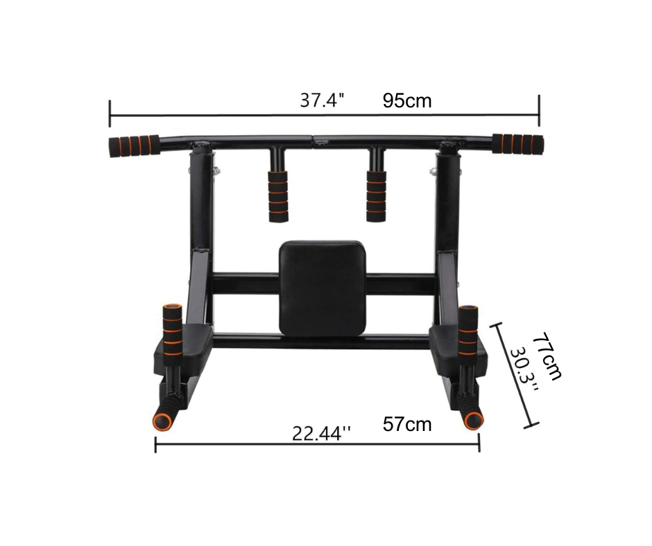 Flexi Muscles – Wall Mounted Pull Up Bar and Dip Station for Home Gym.