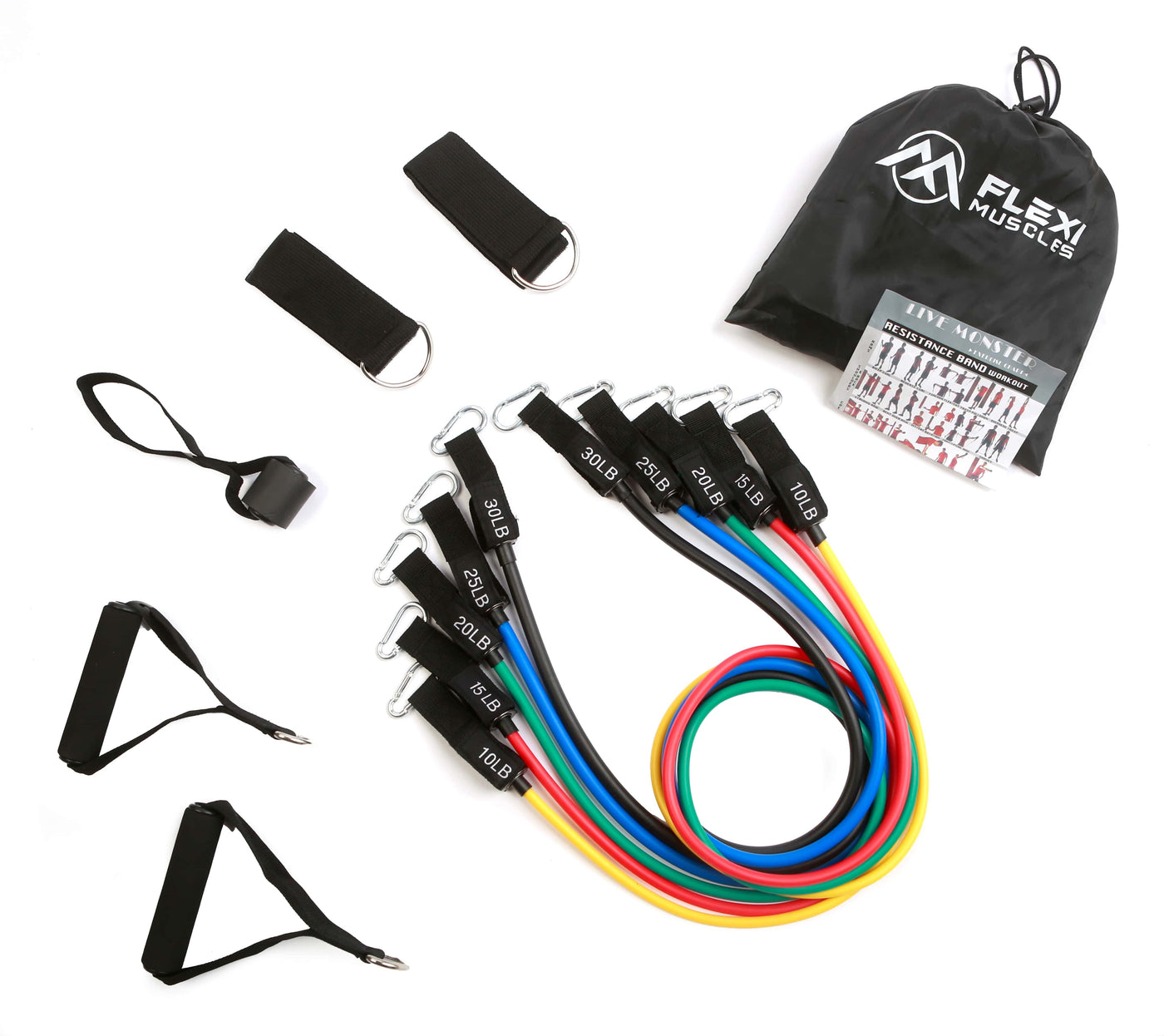 Resistance Bands Sets with Handles and Door Anchor.