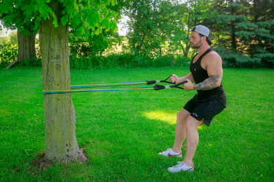 Resistance Bands Set with Handles, & Door Anchor (150LBS)
