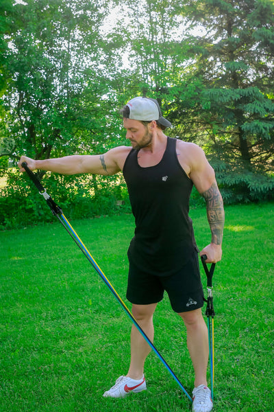 Resistance Bands Set with Handles, & Door Anchor (150LBS)