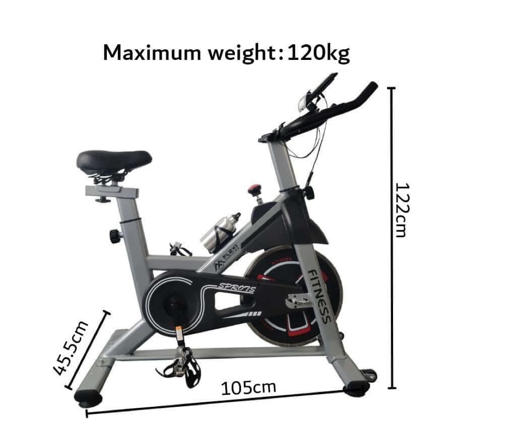 Flexi Muscles - Exercise bike with Device Mount & Comfortable Seat Cushion