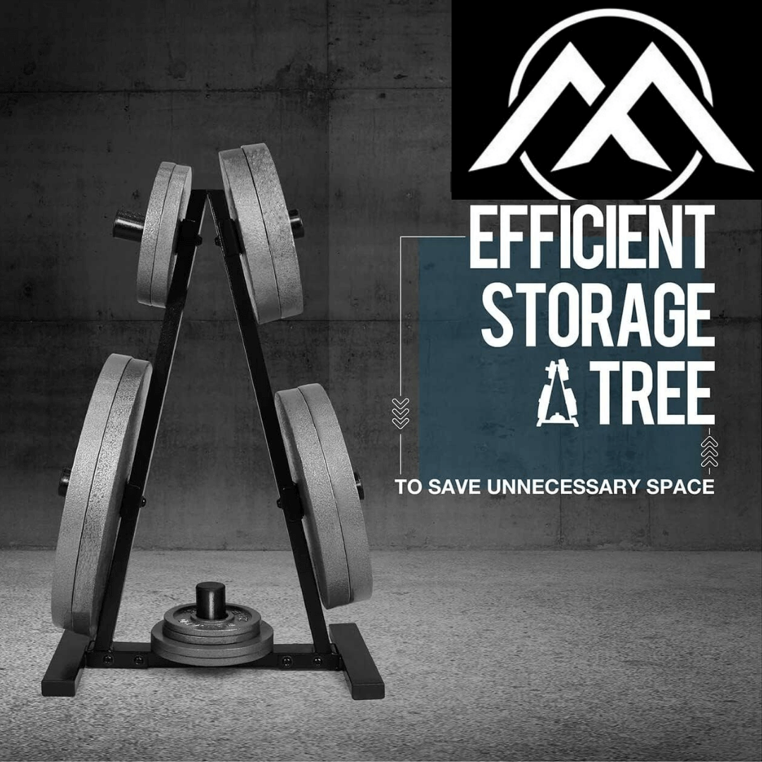 Olympic Barbell Weight Plates Rack.