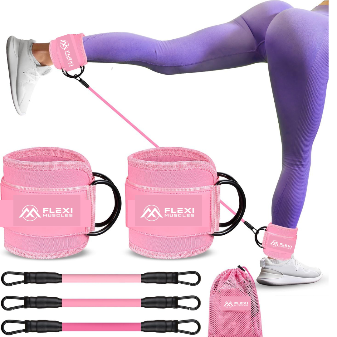 Ankle Resistance Bands with Cuffs - Main Image