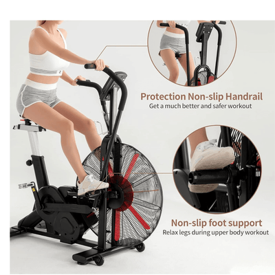 Flexi Muscles - Air-Resistance Exercise Fan Bike with for Indoor Cycling