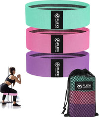 Fabric Booty Bands – 3-Level Resistance Bands for Women & Men, Non-Slip Workout Bands for Legs, Butt & Glutes, Yoga, Pilates, Home & Gym Fitness