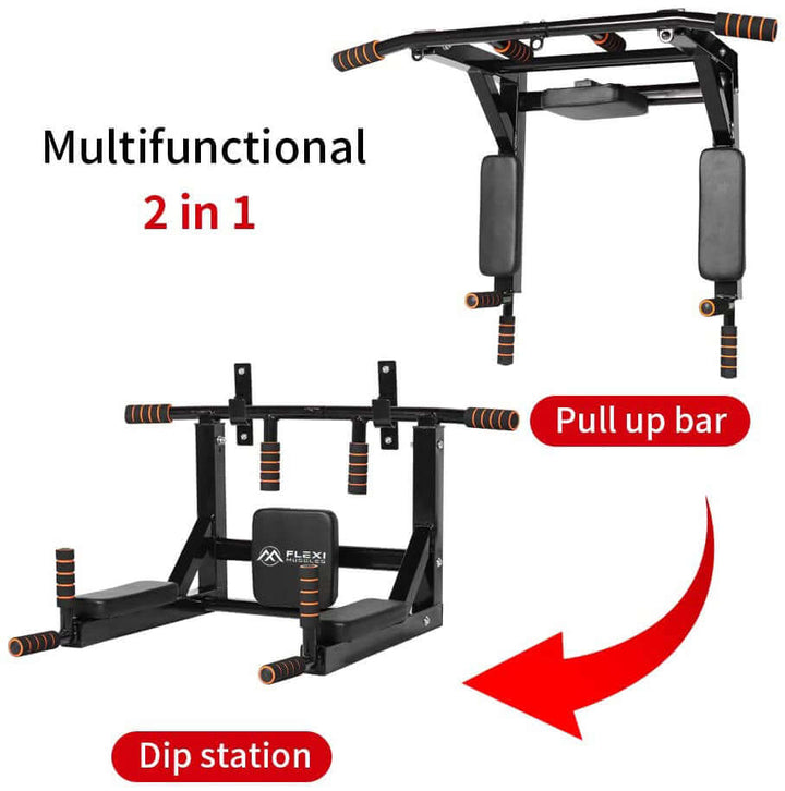 Flexi Muscles Multifunctional Wall Mounted Pull Up Bar