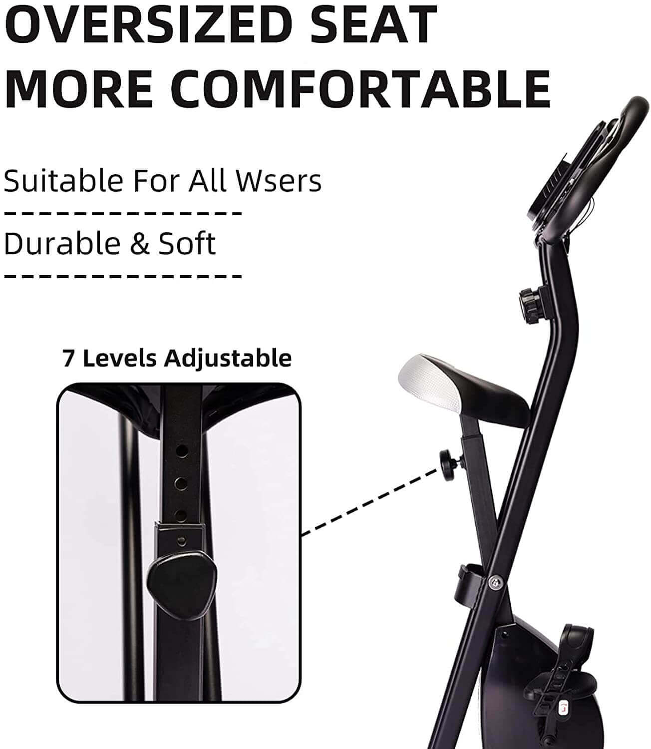 Flexi Muscles – Foldable exercise bike with multiple resistance levels.