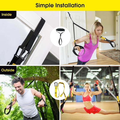 Flexi Muscles Suspension Trainer System - Lightweight & Portable, Ideal for Full Body Workouts, All Levels & All Fitness Goals. - Flexi Muscles 