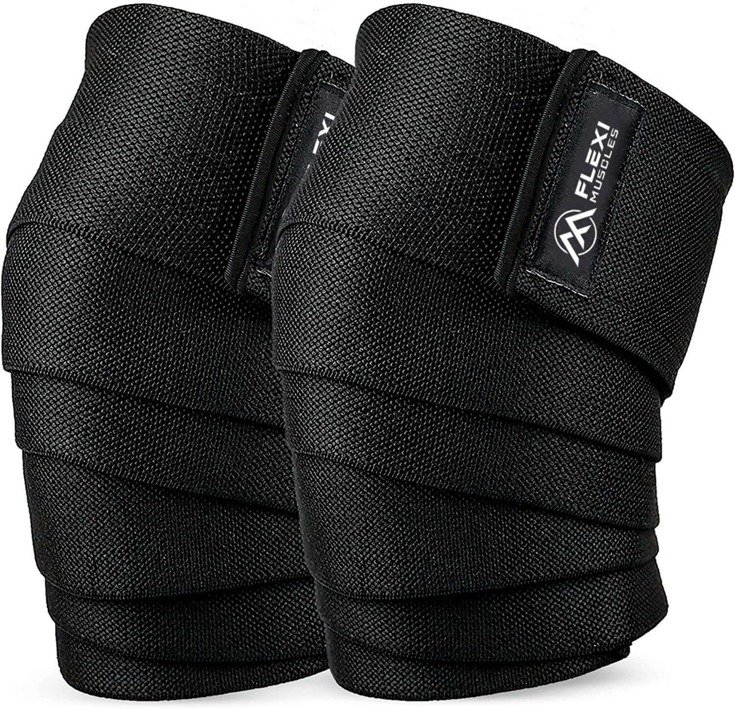 Exercise Wraps Flexi Muscles - Knee Wraps for Weightlifting