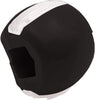 Flexi Muscles black jawline exerciser in food-grade silicone with a white bite guard