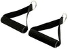 Flexi Muscles resistance band handles pair with black foam grips, nylon straps and metal D-rings