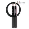 Flexi Muscles black skipping rope with aluminium handles and steel cable